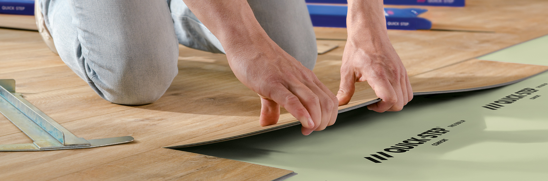 Quick-Step installation tools for vinyl floors